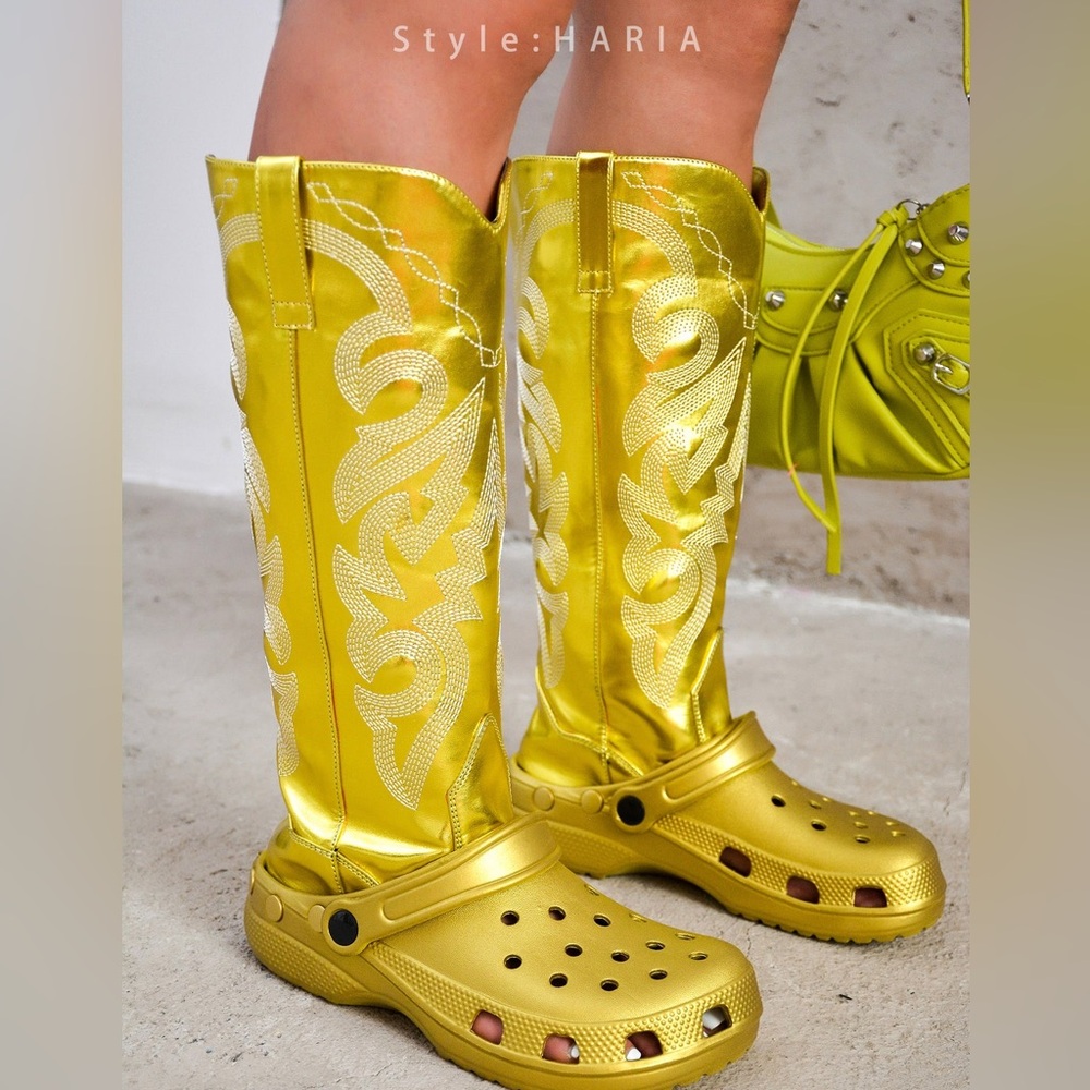 Haria Western-Inspired Garden Sandal Boots - Gold Size 10 🙂 BRAND NEW❣️